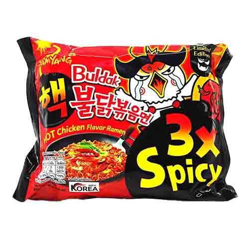 Лапша Samyang Buldak Hot Chicken Flavor Ramen 3x Spicy   140гр