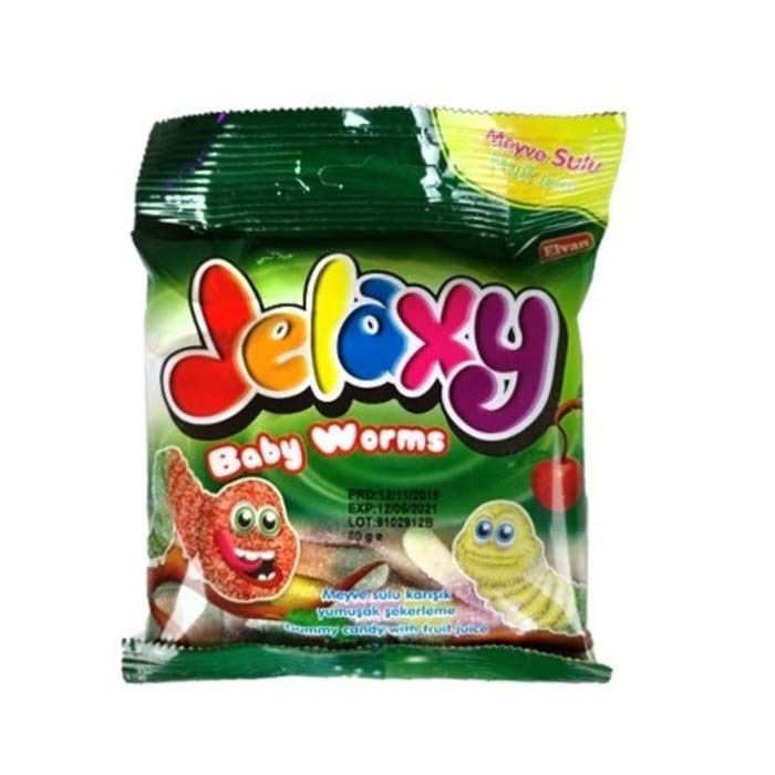 Жевательный Мармелад Jelaxy Baby Worms 80гр