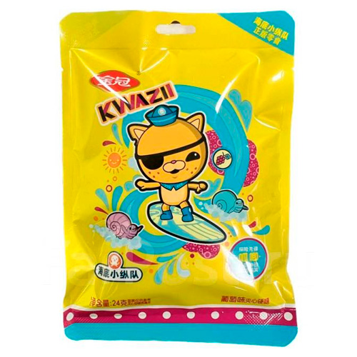 Конфеты Golden Crown Octonauts Kwazii с начинкой виноград 24гр