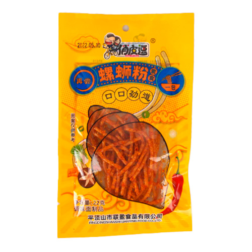 Снек Qiao pi dou Луосифен лапша со вкусом улитки   20гр