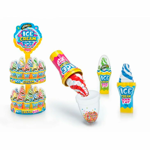 Леденец с драже Johny Bee Ice cream 27гр