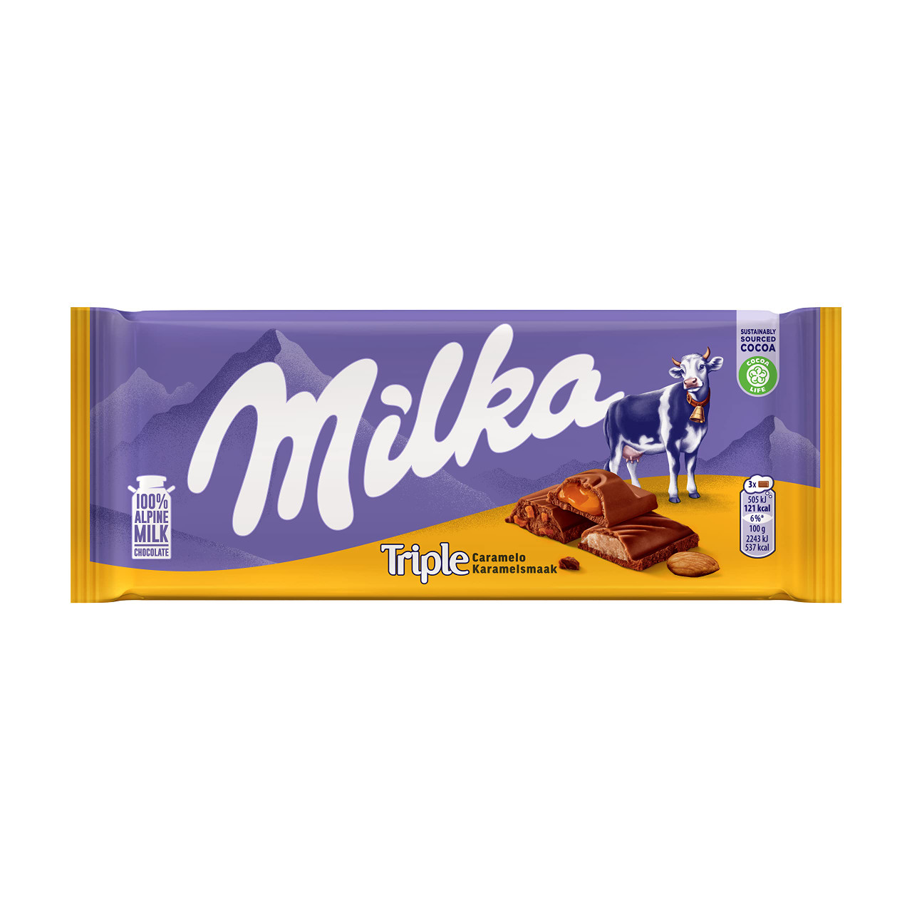 Шоколад Milka Triple Caramel   90гр