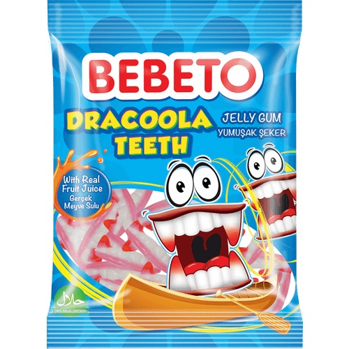 Мармелад Bebeto Dracoola Teeth со вкусом клубники и ванили 70гр