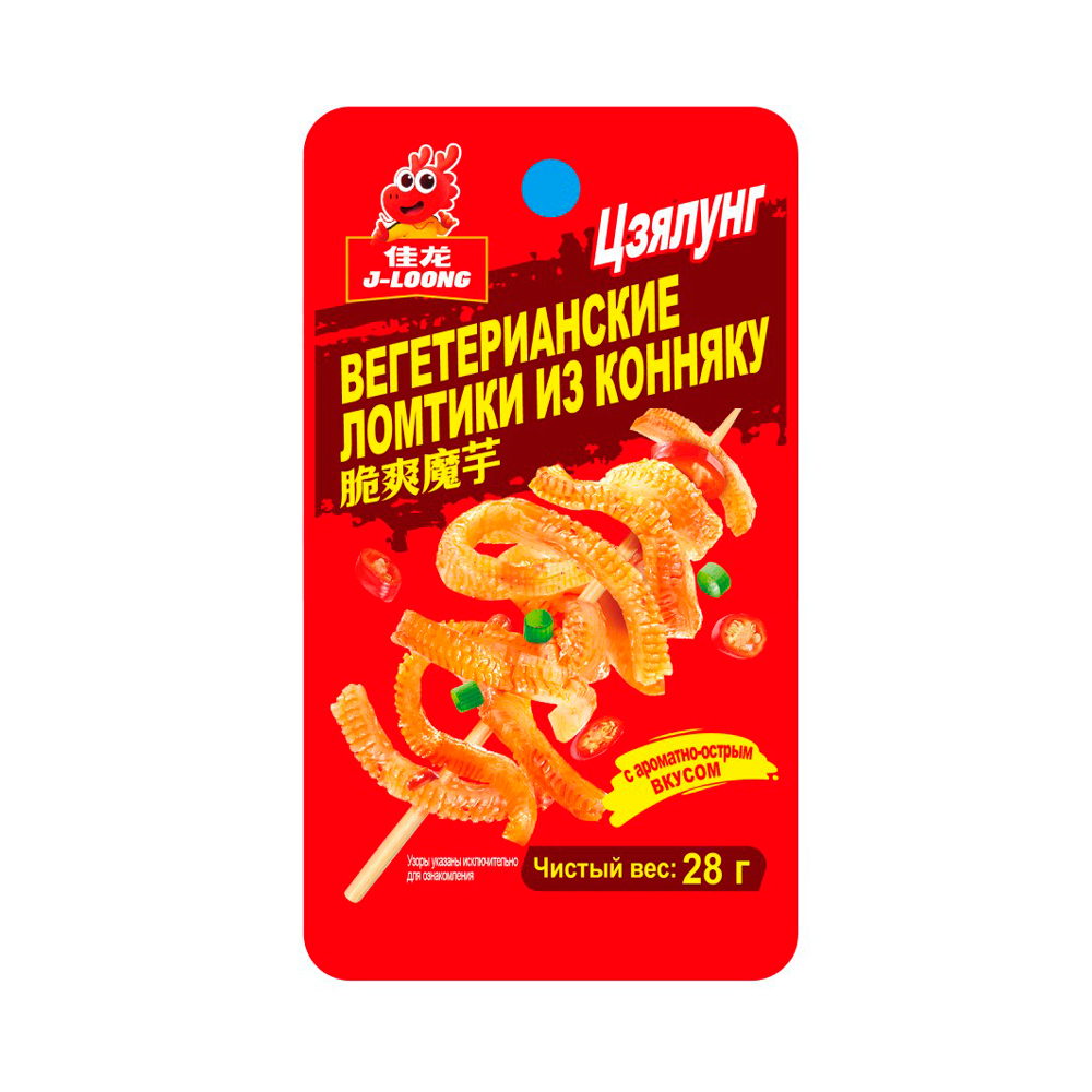 Снек JiaLong Вегетерианские ломтики из конняку с ароматно-острым вкусом   28гр