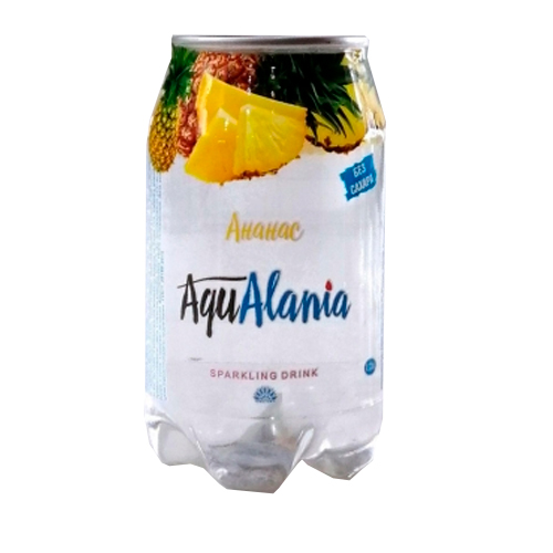 Напиток среднегаз. б/а AquAlania со вкусом Ананаса 330мл.