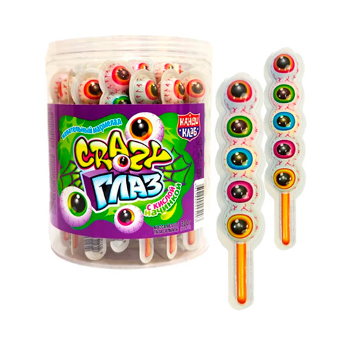 Жев.мармелад КандиКлаб Crazy Глаз с кислой начинкой   10гр