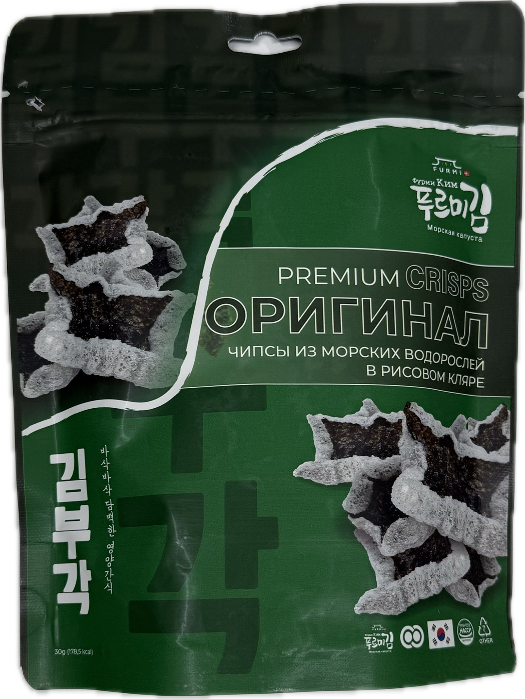 Чипсы из морских водорослей FURMI KIM оригинальные   30гр