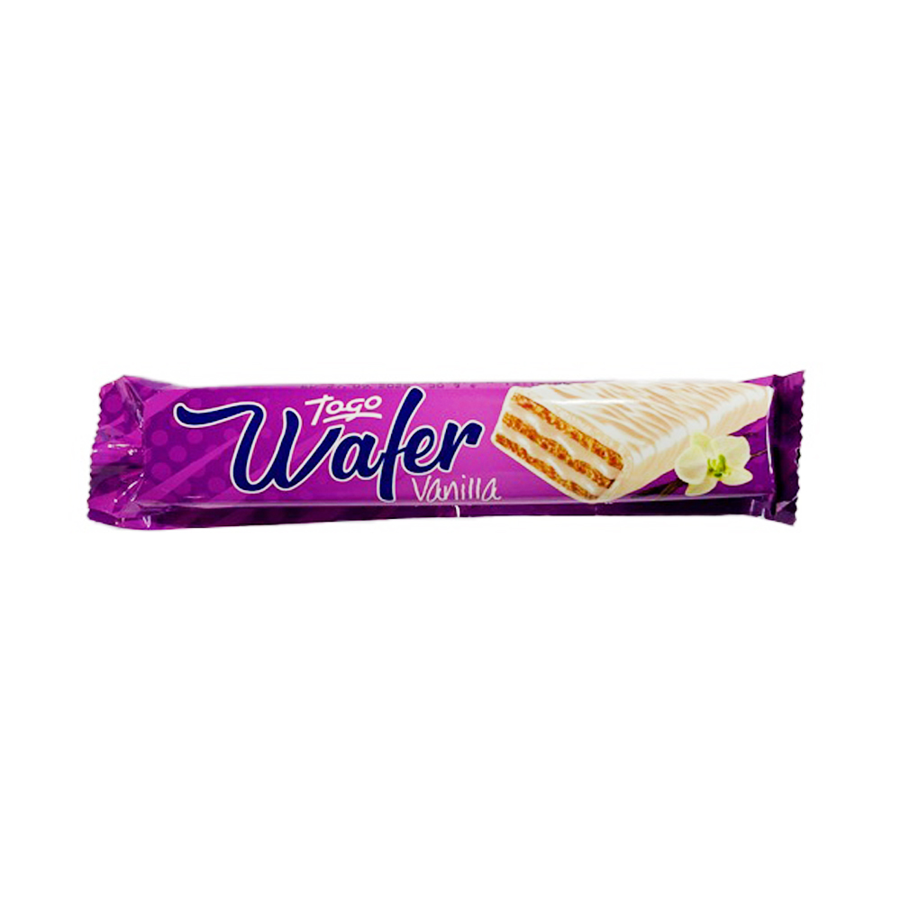 Вафли WAFER в белой шоколадной глазури с ванильной начинкой   30гр