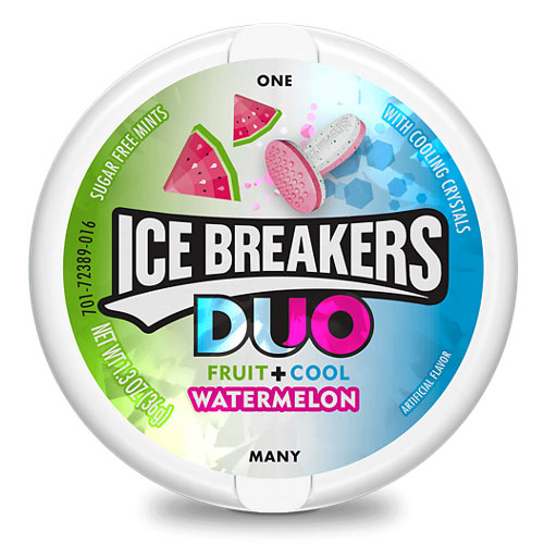 Леденцы ICE BREAKERS DUO со вкусом Арбуза и мяты    36гр