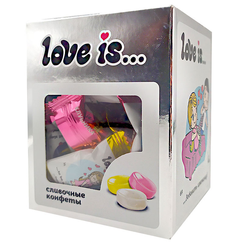 Жев.конфета Love is ассорти вкусов  серебро  105гр