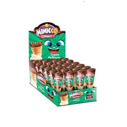 Шоколадный десерт Minicco в вафельном рожке Cornet Peanut   25гр