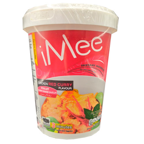 Лапша iMEE с красной пастой со вкусом курицы 70гр стакан