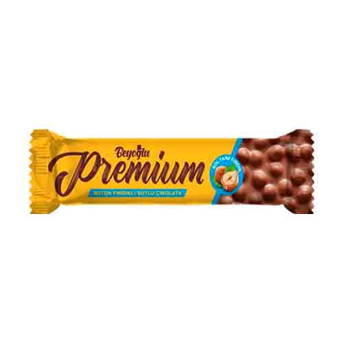 Молочный шоколад Premium с цельным фундуком 75гр