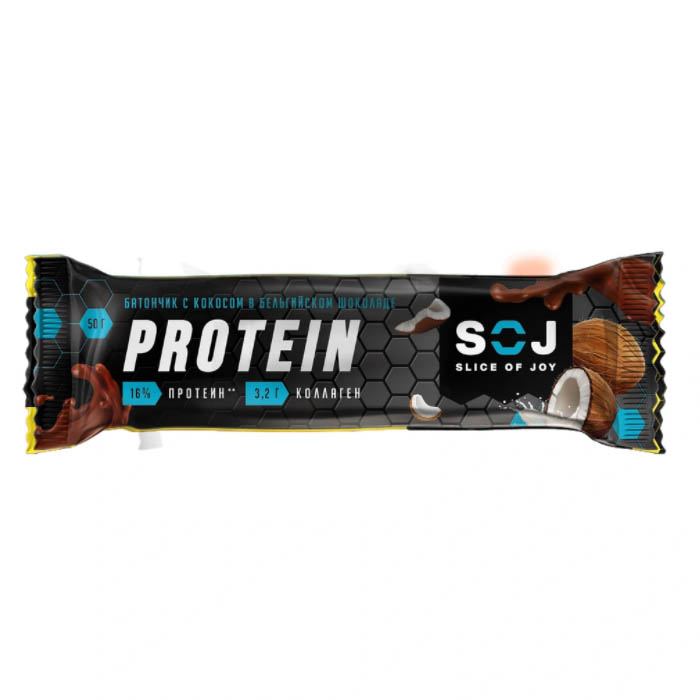 Протеиновый батончик Protein SOJ со вкусом кокоса 50г