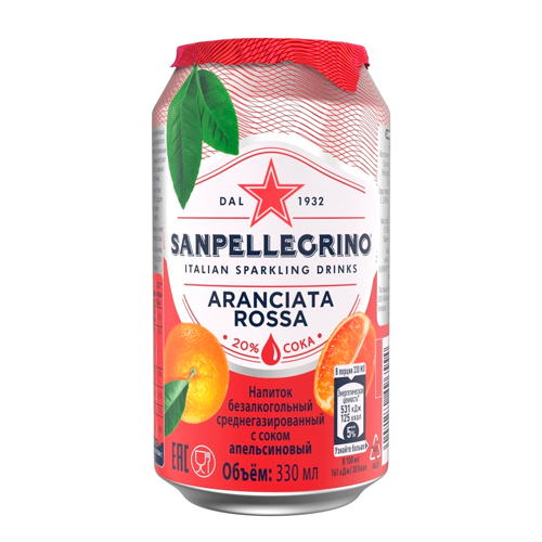 Напиток S. Pellegrino красный апельсин 330мл.