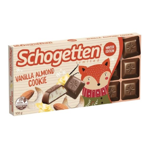 Шоколад Schogetten Vanilla Almond Cookie   100гр