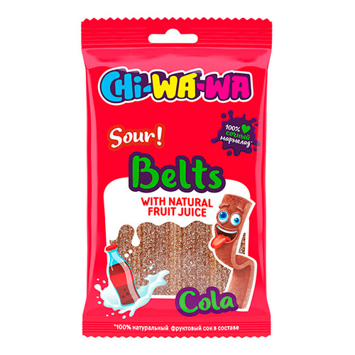 Жев.мармелад Chi-Wa-Wa Cola Sour Belts  80гр