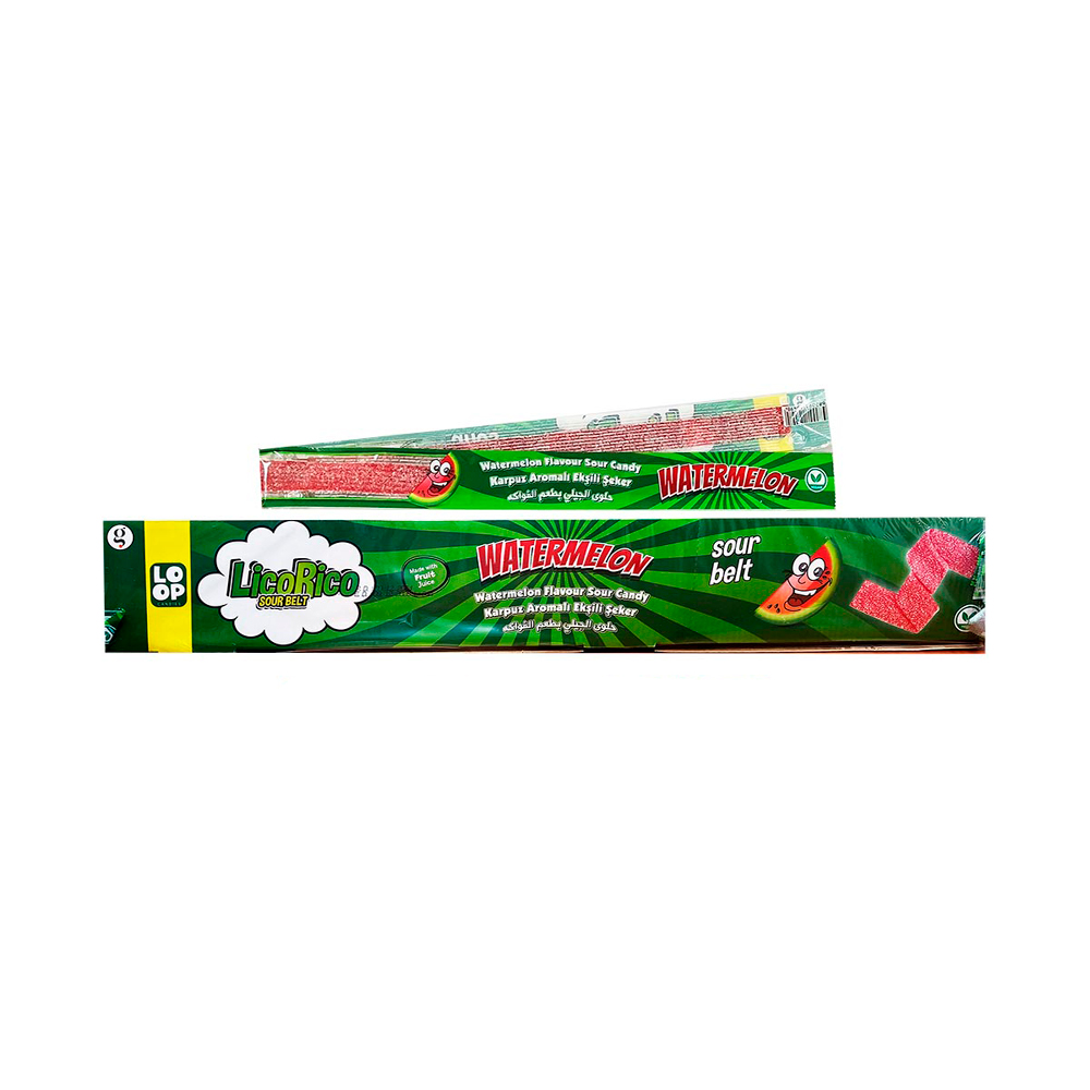Мармеладные ленты LicoRico вкус арбуза   15гр