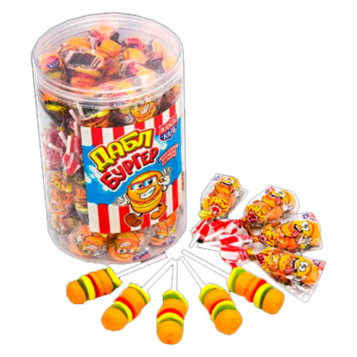 Жев.мармелад КандиКлаб на палочке "Дабл бургер"   12гр