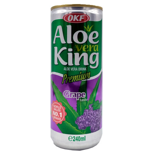 Напиток OKF Aloe Vera King 240мл ж/б Виноград