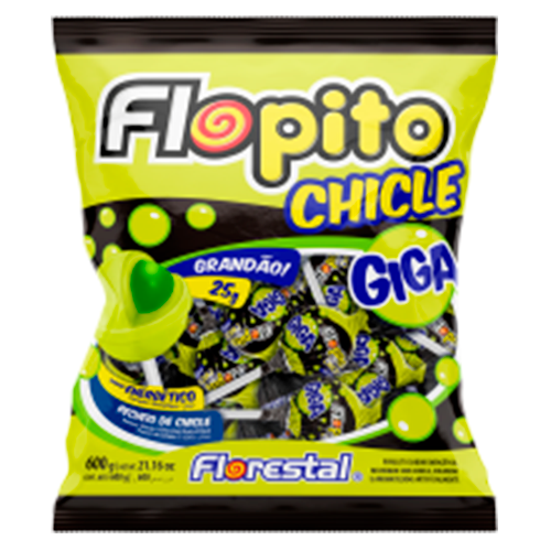 Леденец с жевательной резинкой Flopito Giga Energy 25гр.