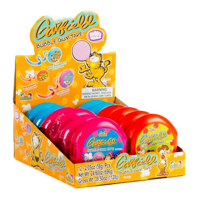 Жев. резинка в диспенсере Kidsmania Garfield Bubble Gum Tape Roll 58гр