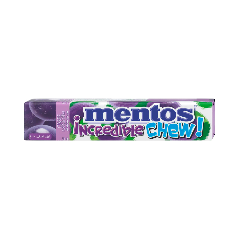 Жев.конфета Mentos Incredible Chew Grape Flavour   45гр