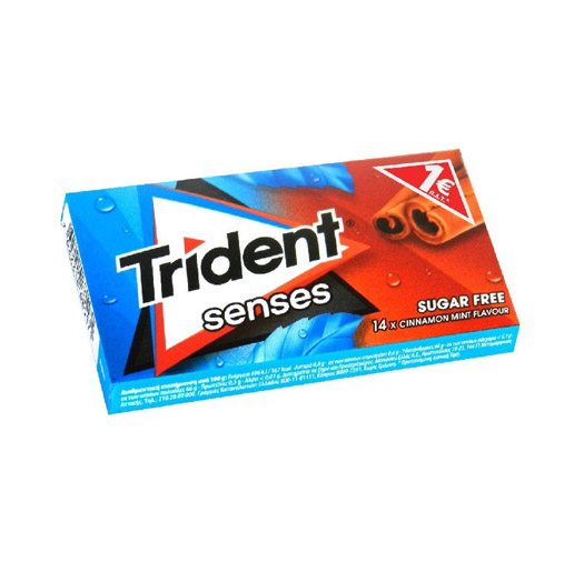 Жев. резинка Trident Senses корица-мята 27 гр. Турция