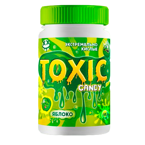 Конфеты Caramila экстремально кислые Toxic Candy Яблоко   68гр