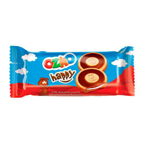 Печенье Ozmo Happy с молочной начинкой покрытый мол. шоколадом   37,5гр