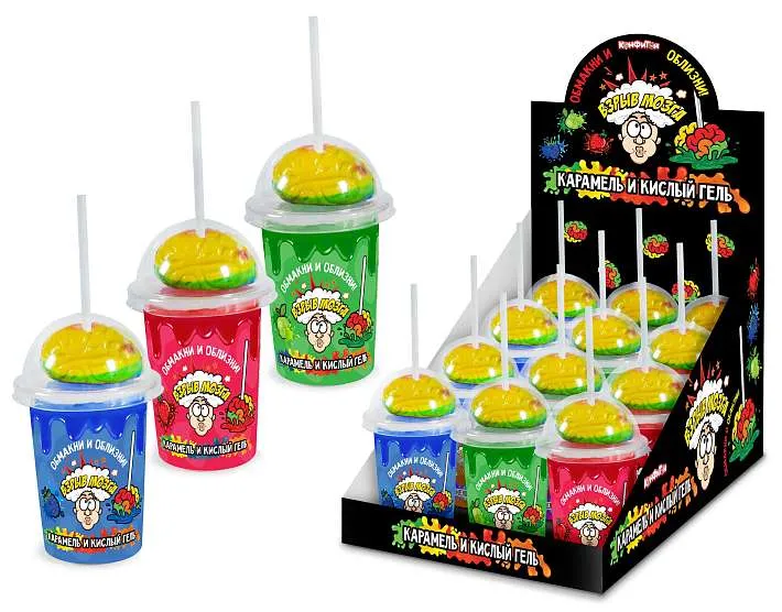 Карамель леденцовая Взрыв Мозга со вкусом "тутти-фрутти"   75гр