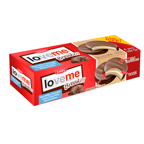 Печенье Loveme с маршмеллоу в мол. шоколаде 184гр.