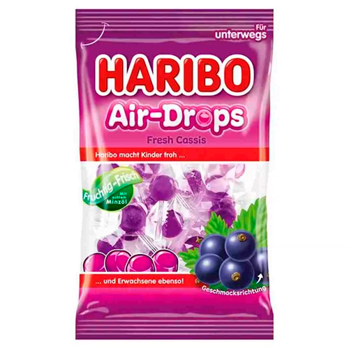 Леденцы Haribo Air-Drops Fresh Cassis   100гр