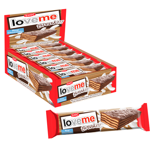 Вафельный батончик Loveme с ореховой начинкой 40гр