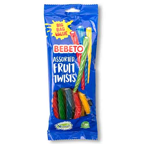 Жев.мармелад Bebeto ассорти Fruit Twist со вкусом тутти-фрутти 200гр