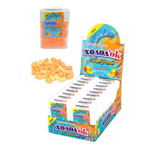 Конфеты Холодок вкус Манго в диспенсере 14гр