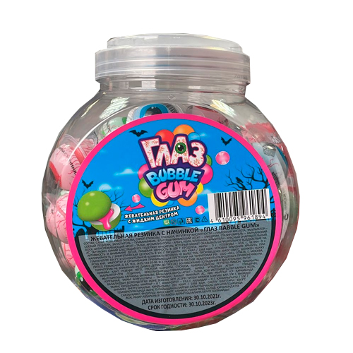 Жев.резинка с начинкой Глаз Bubble Gum 14гр