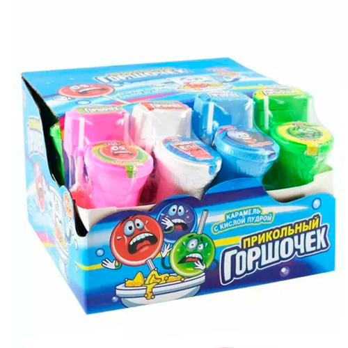 Леденец Super Crush с кислой пудрой Горшочек   7,5гр