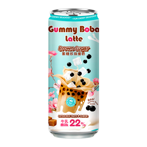 Напиток  O's Bubble Gummy Boba Latte Brown Sugar   470мл