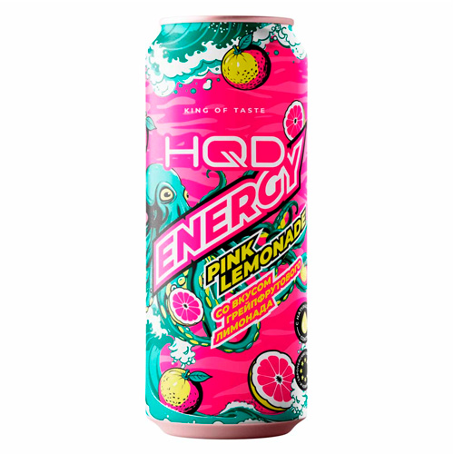 Энергетический напиток HQD Energy Pink Lemonade м  450мл
