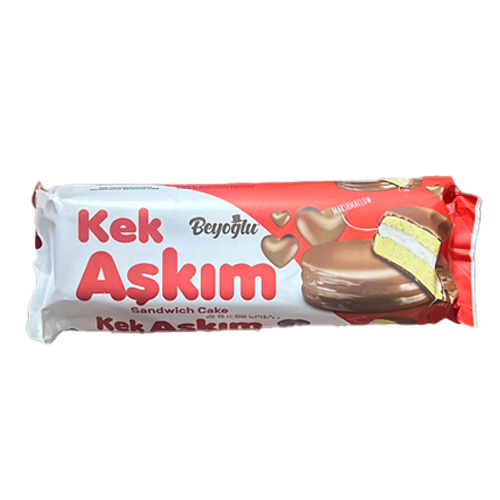 Печенье ASKIM KEK покрытое молочным шоколадом  с начинкой с маршмеллоу  184гр