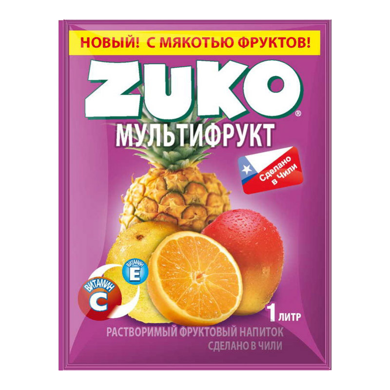 Растворимый напиток Zuko Мультифрукт   20гр
