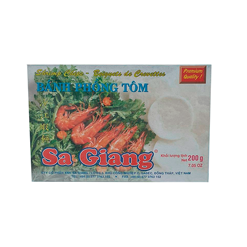 Чипсы со вкусом креветок (10% креветок) SA Giang Phong Tom 200гр