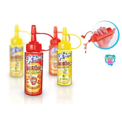 X-TREME® Ketchup & Mustard, конфета-гель, в виде кетчупа и горчицы 55гр, 12 шт в шоубоксе /12 шоубок