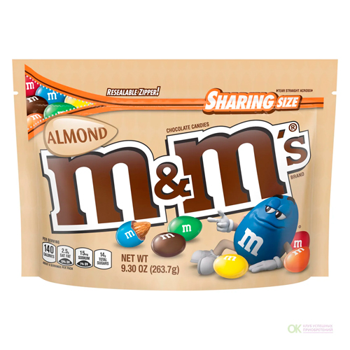 Драже M&M's Almond 243,8гр