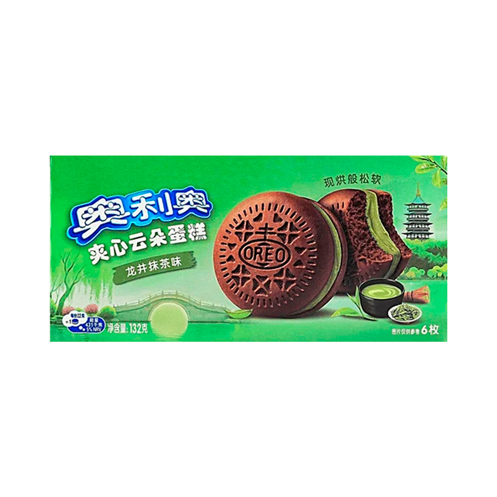Печенье Oreo Airy Cake Longjing matcha   132гр