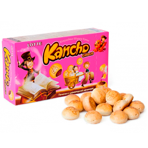 Печенье Lotte Kancho с шоколадной начинкой    42гр