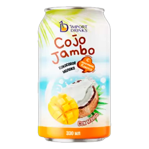 Напиток COJO JAMBO с кусочками кокосовой мякоти со вкусом Манго   330мл