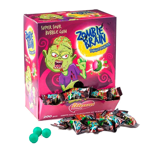 Жев.резинка Ilham Sweets Zombie Brain (супер кислая)  3,5гр
