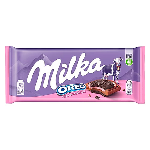 Шоколад Milka Oreo Sandwich Strawberry   92гр